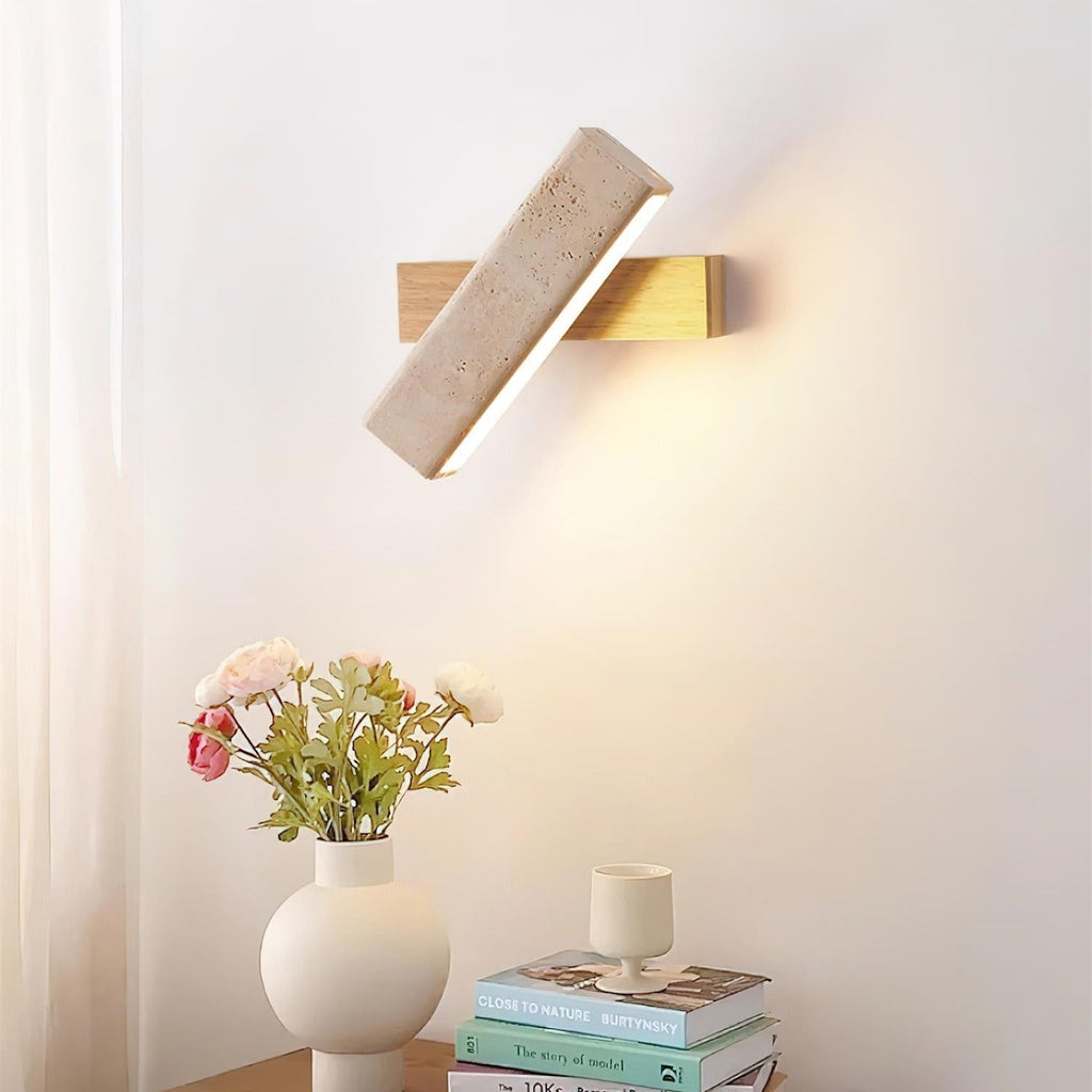 Orbit Travertine Rotating Wall Lamp | ventumra