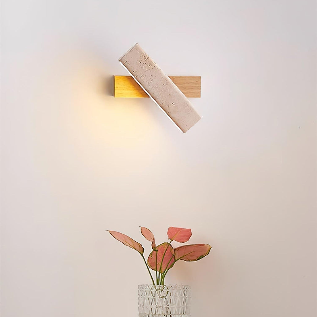 Orbit Travertine Rotating Wall Lamp | ventumra
