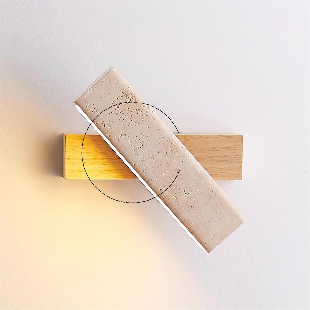 Orbit Travertine Rotating Wall Lamp | ventumra