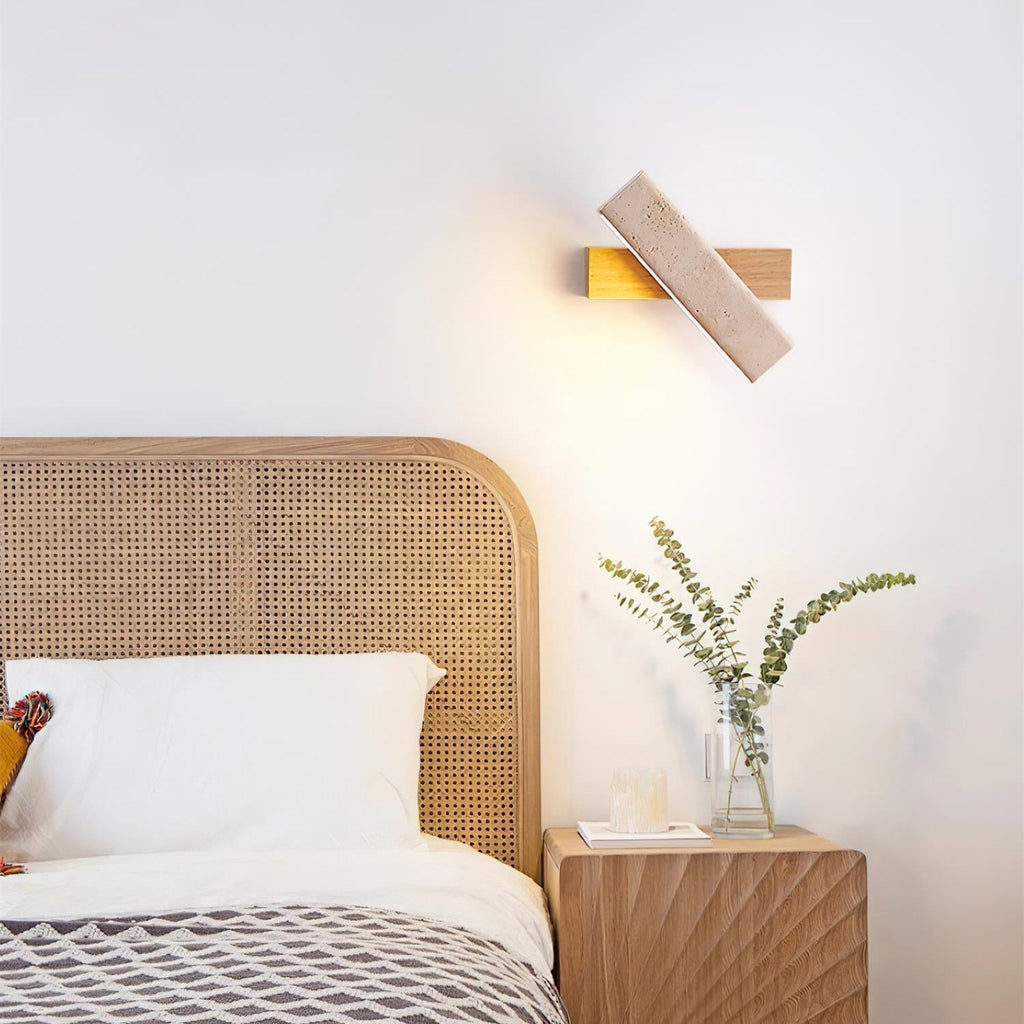 Orbit Travertine Rotating Wall Lamp | ventumra