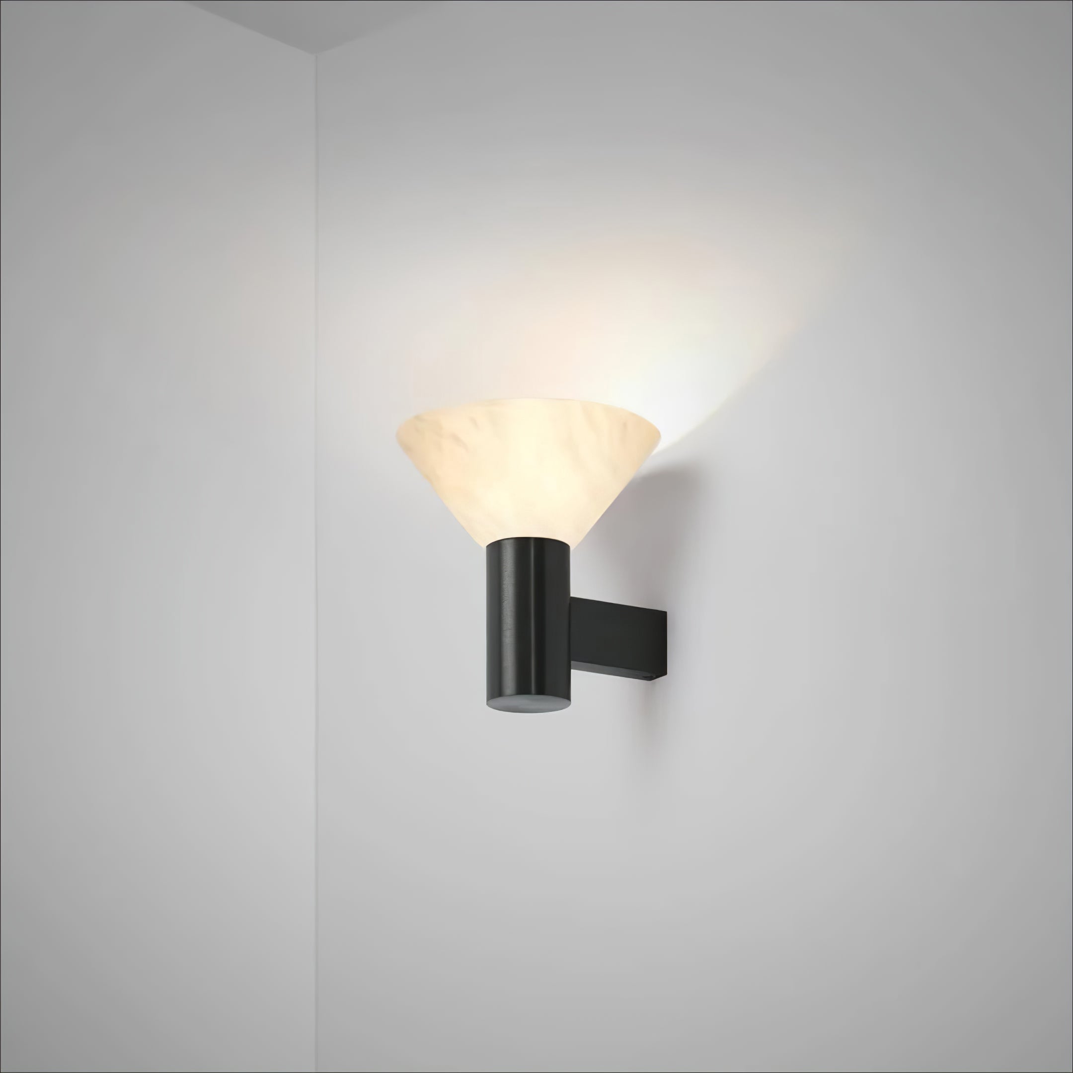 Eurnoria Cone Alabaster Wall Light | ventumra