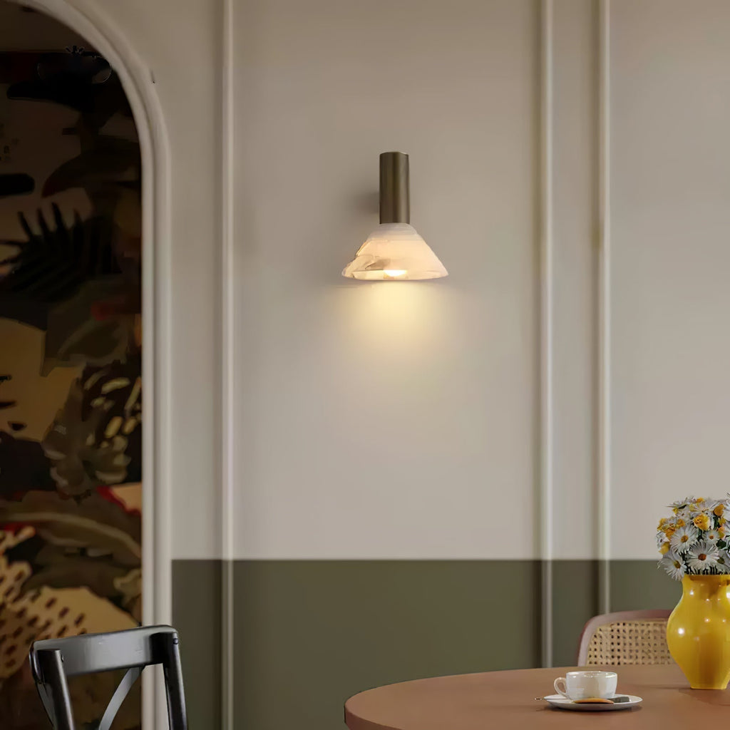 Eurnoria Cone Alabaster Wall Light | ventumra