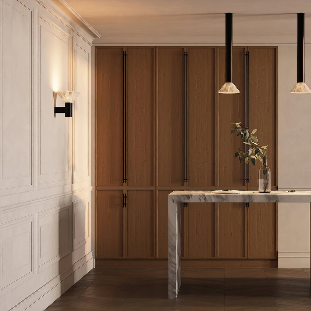 Eurnoria Cone Alabaster Wall Light | ventumra