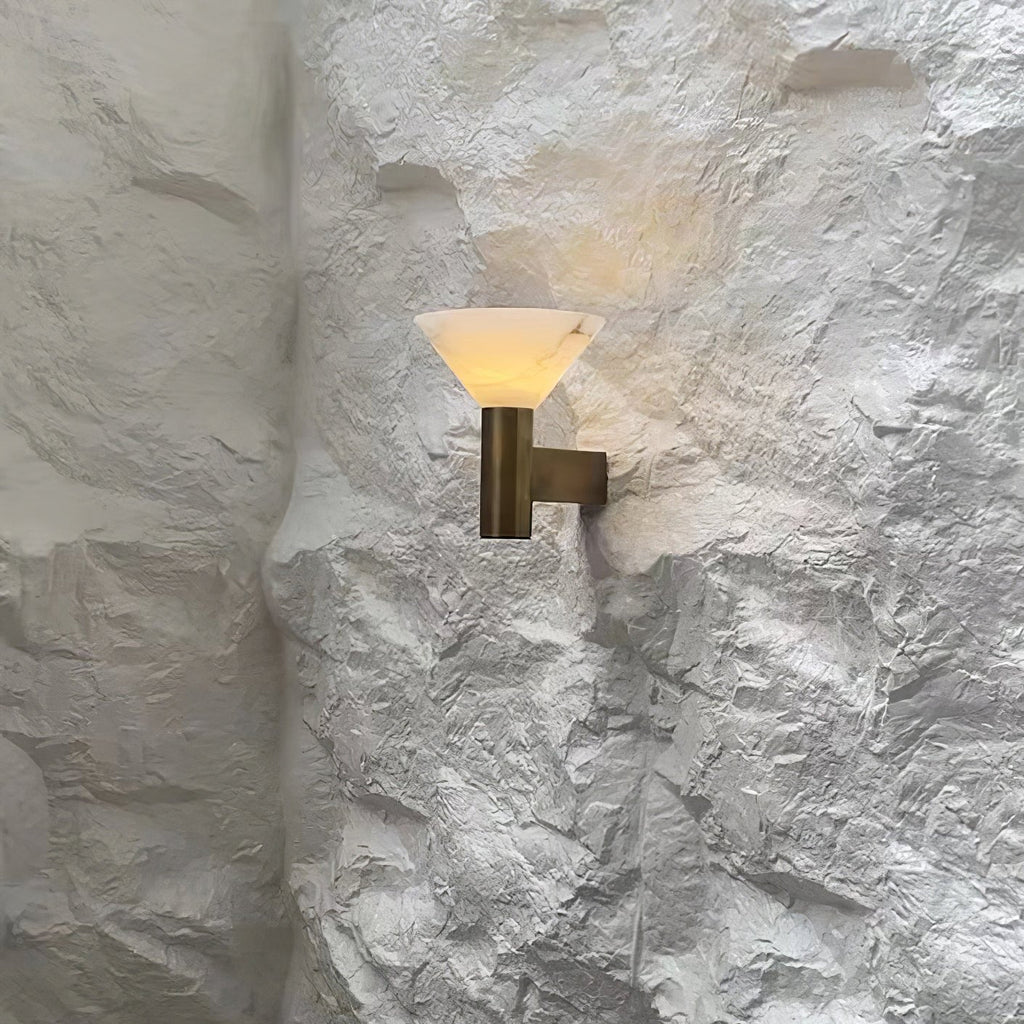 Eurnoria Cone Alabaster Wall Light | ventumra
