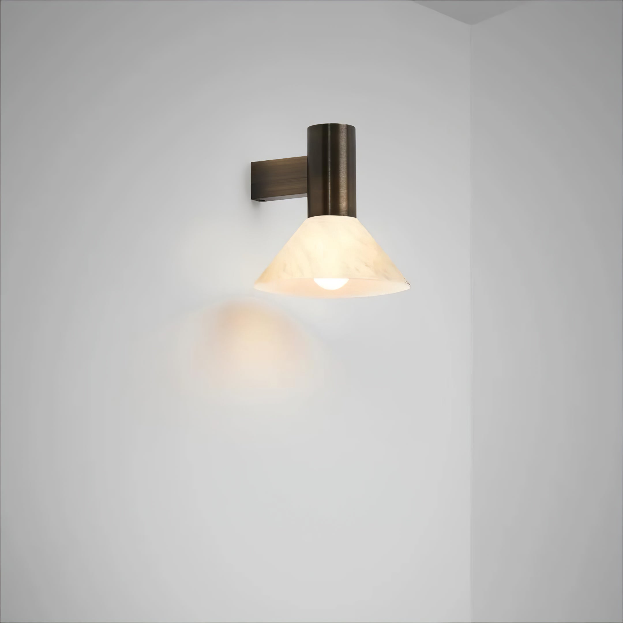 Eurnoria Cone Alabaster Wall Light | ventumra