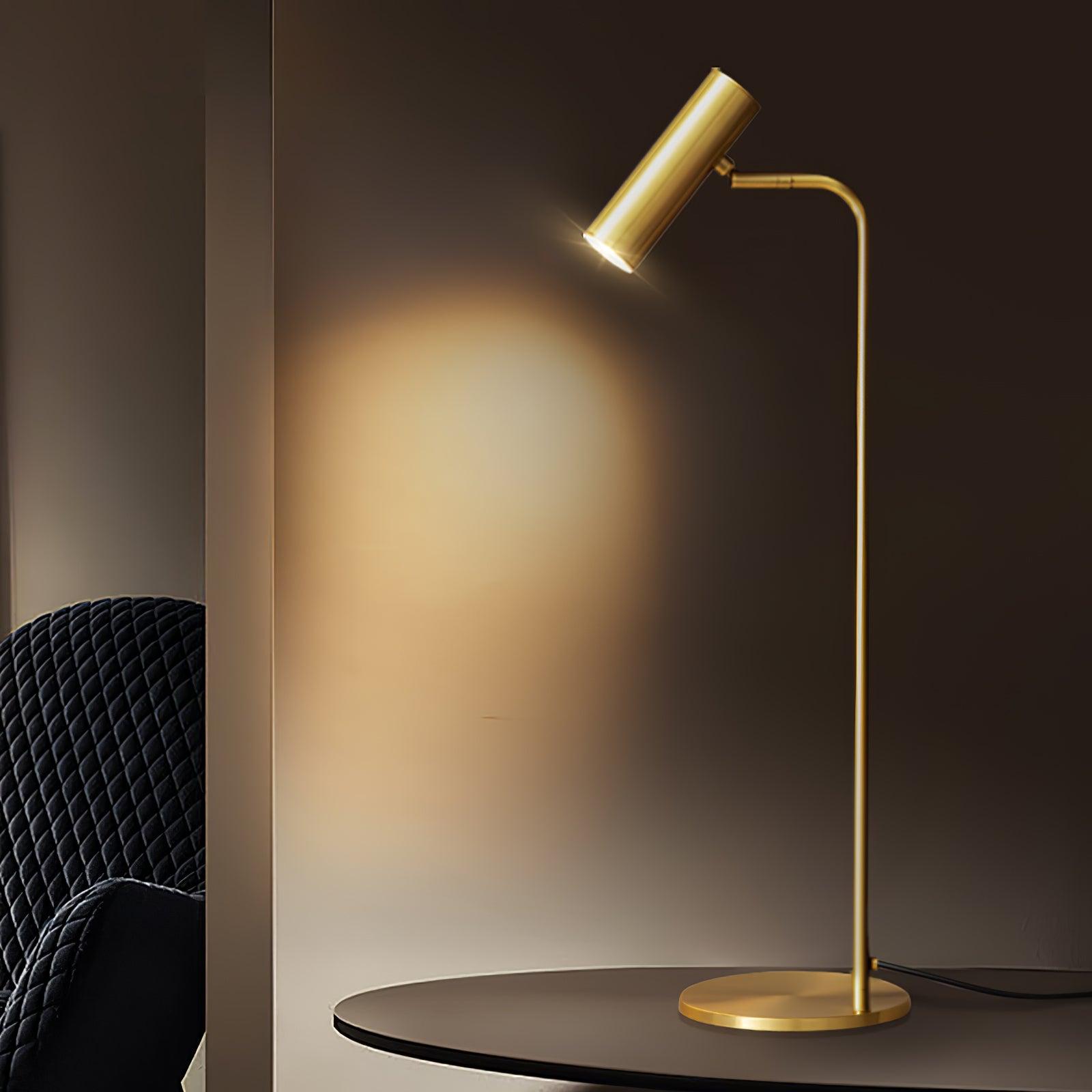 Aurelan Satin Brass Table Lamp With Adjustable Head