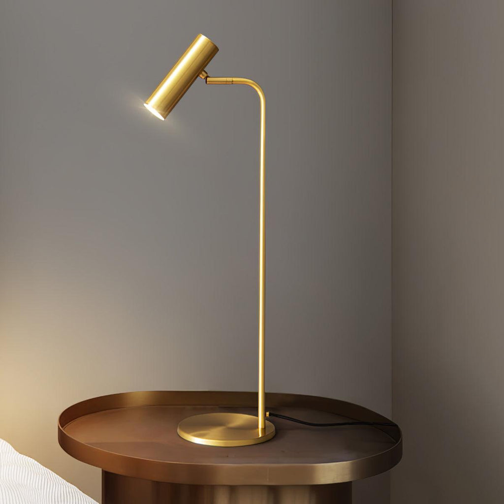 Aurelan Satin Brass Table Lamp With Adjustable Head