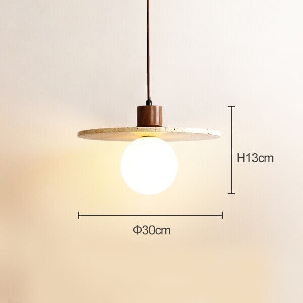 Ardent Travertine Cement Pendant Light With Wabi Studio Style