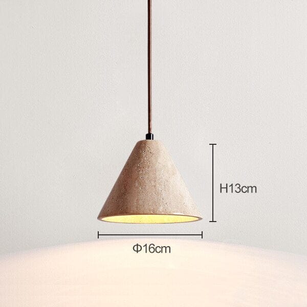 Ardent Travertine Cement Pendant Light With Wabi Studio Style