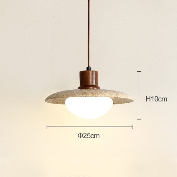 Ardent Travertine Cement Pendant Light With Wabi Studio Style