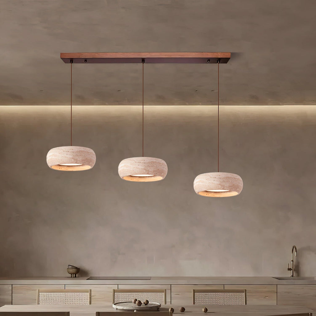 Tova Donut-Shaped Pendant Lights Travertine | ventumra