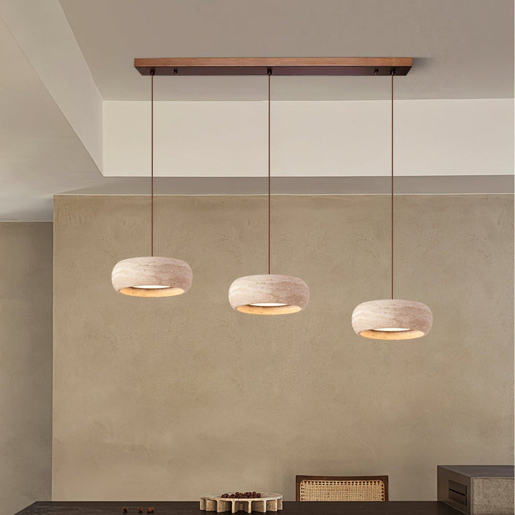 Tova Donut-Shaped Pendant Lights Travertine | ventumra