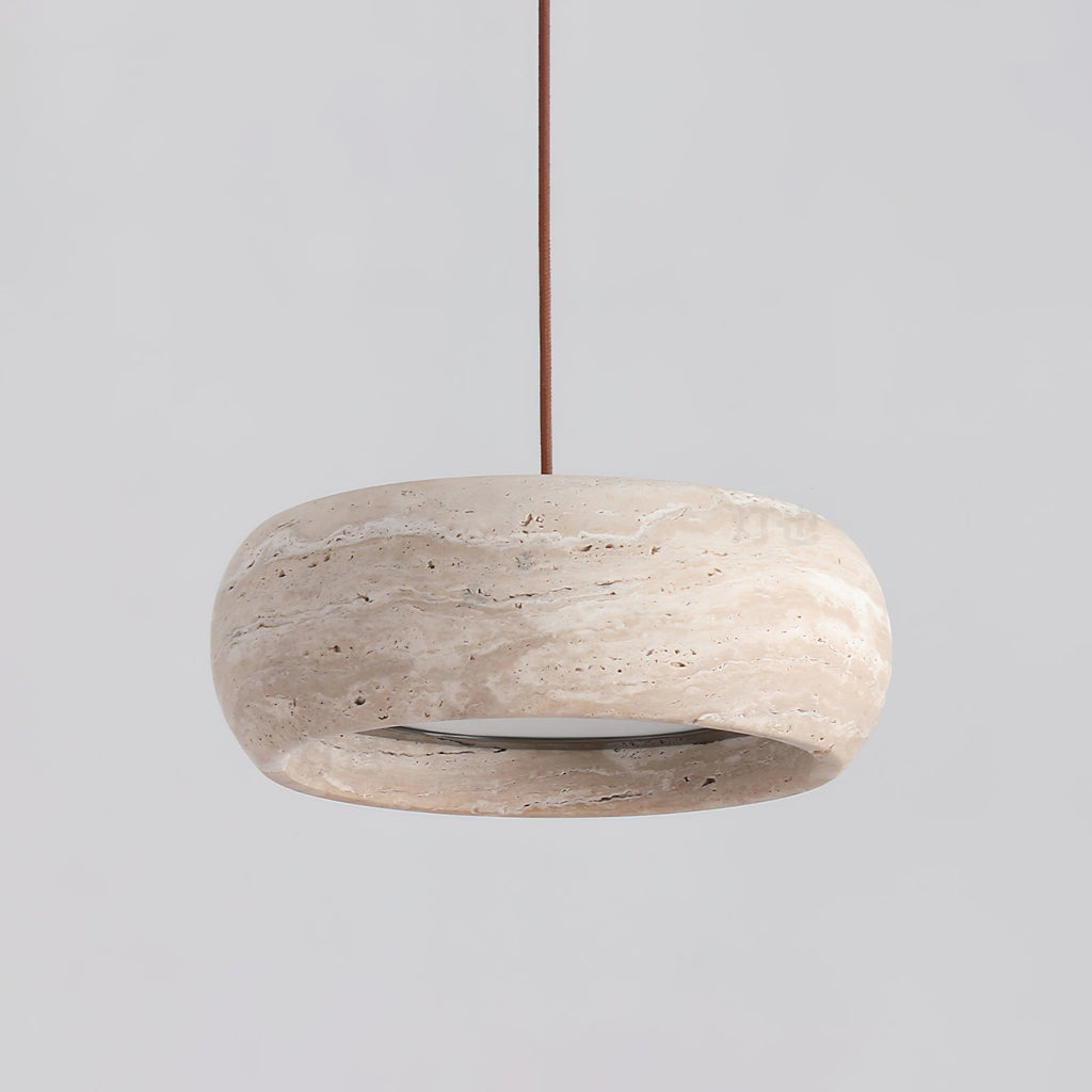 Tova Donut-Shaped Pendant Lights Travertine | ventumra