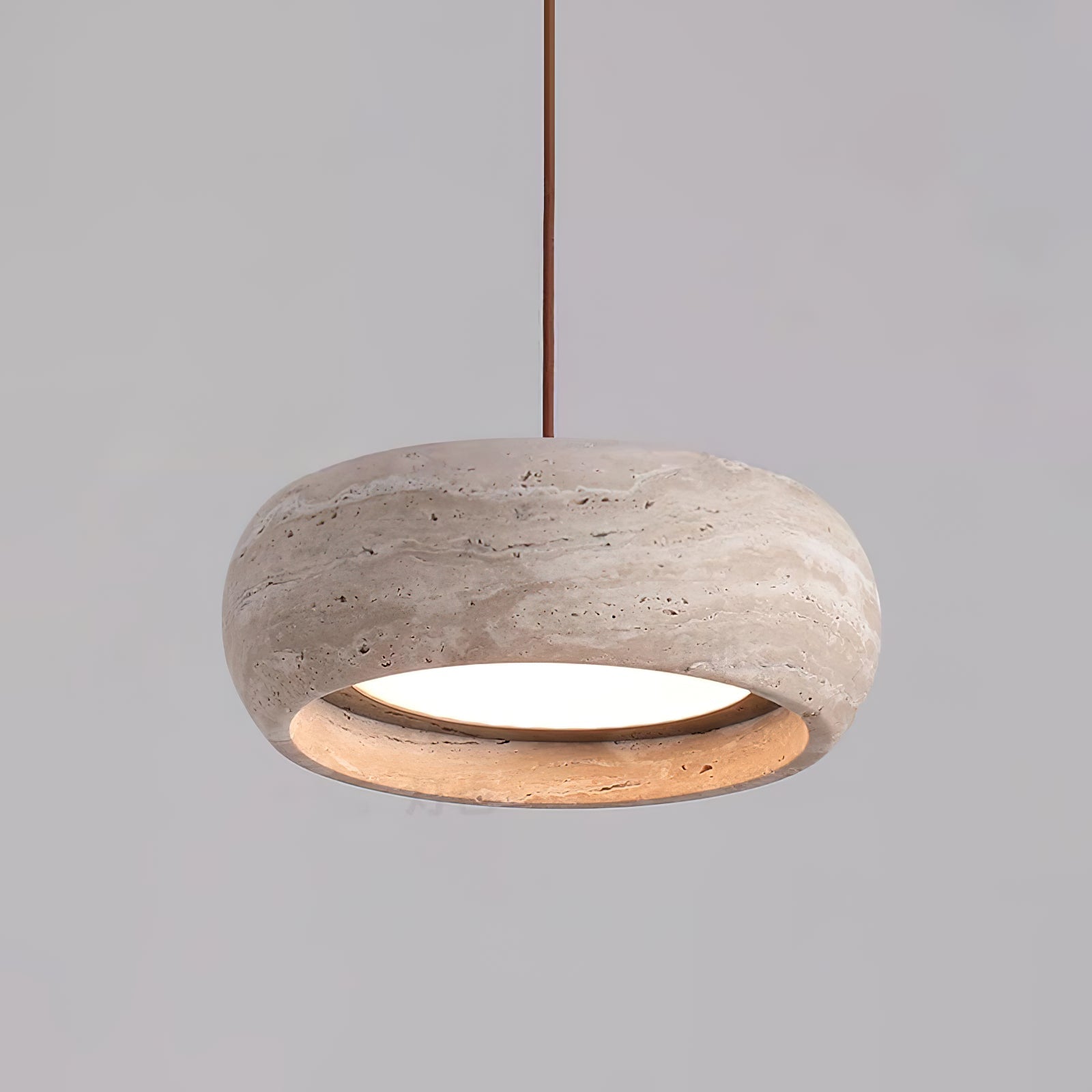Tova Donut-Shaped Pendant Lights Travertine | ventumra