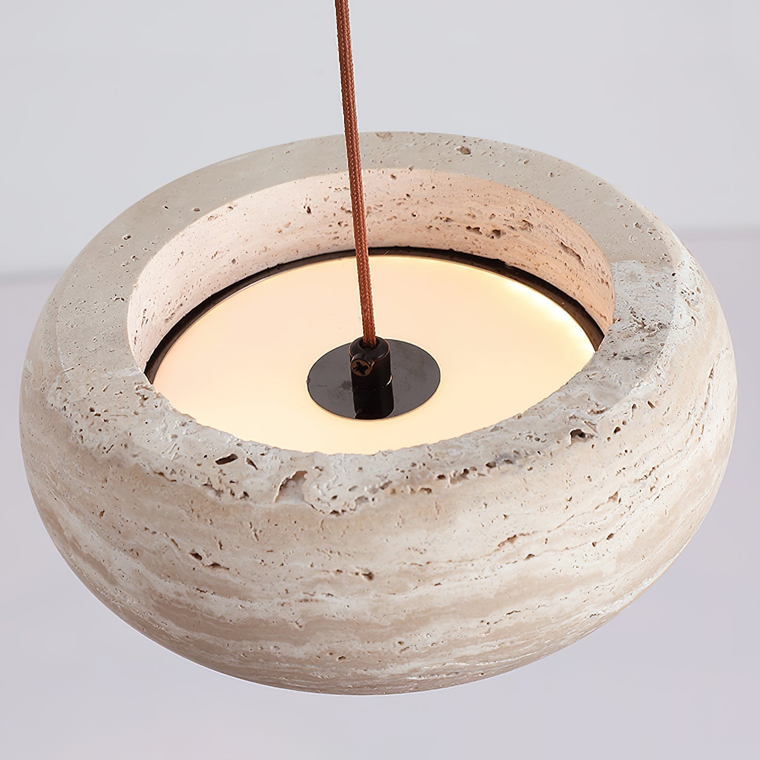 Tova Donut-Shaped Pendant Lights Travertine | ventumra