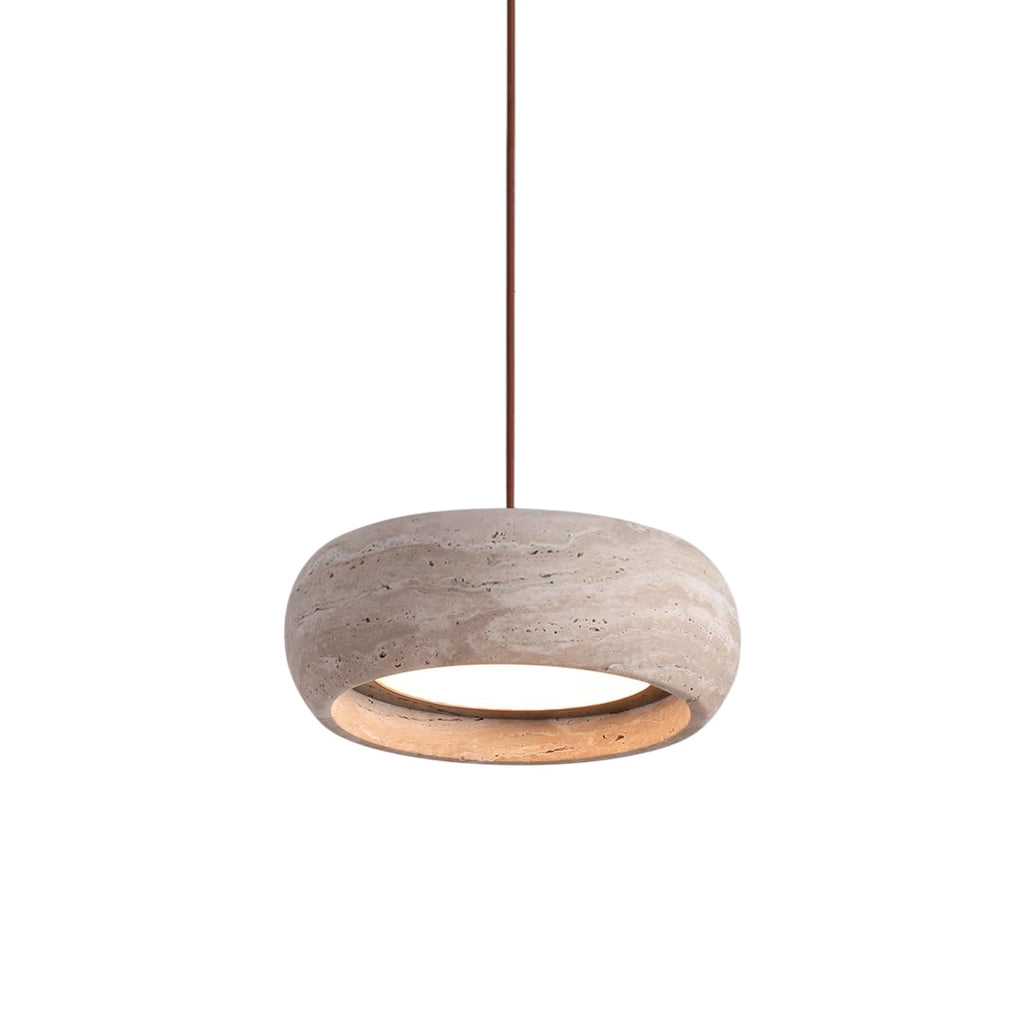 Tova Donut-Shaped Pendant Lights Travertine | ventumra