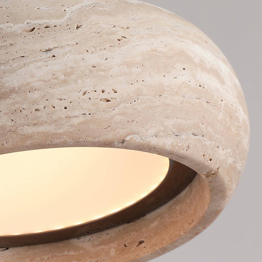 Tova Donut-Shaped Pendant Lights Travertine | ventumra