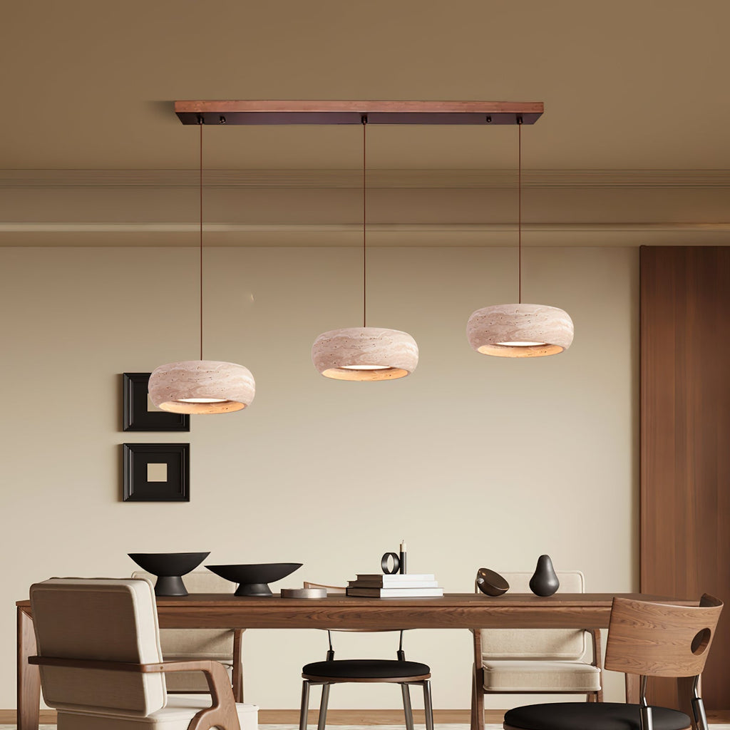 Tova Donut-Shaped Pendant Lights Travertine | ventumra