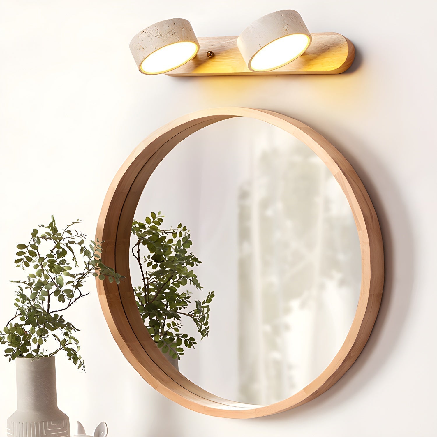 Tuelo Travertine Indoor Wall Light Neutral | ventumra