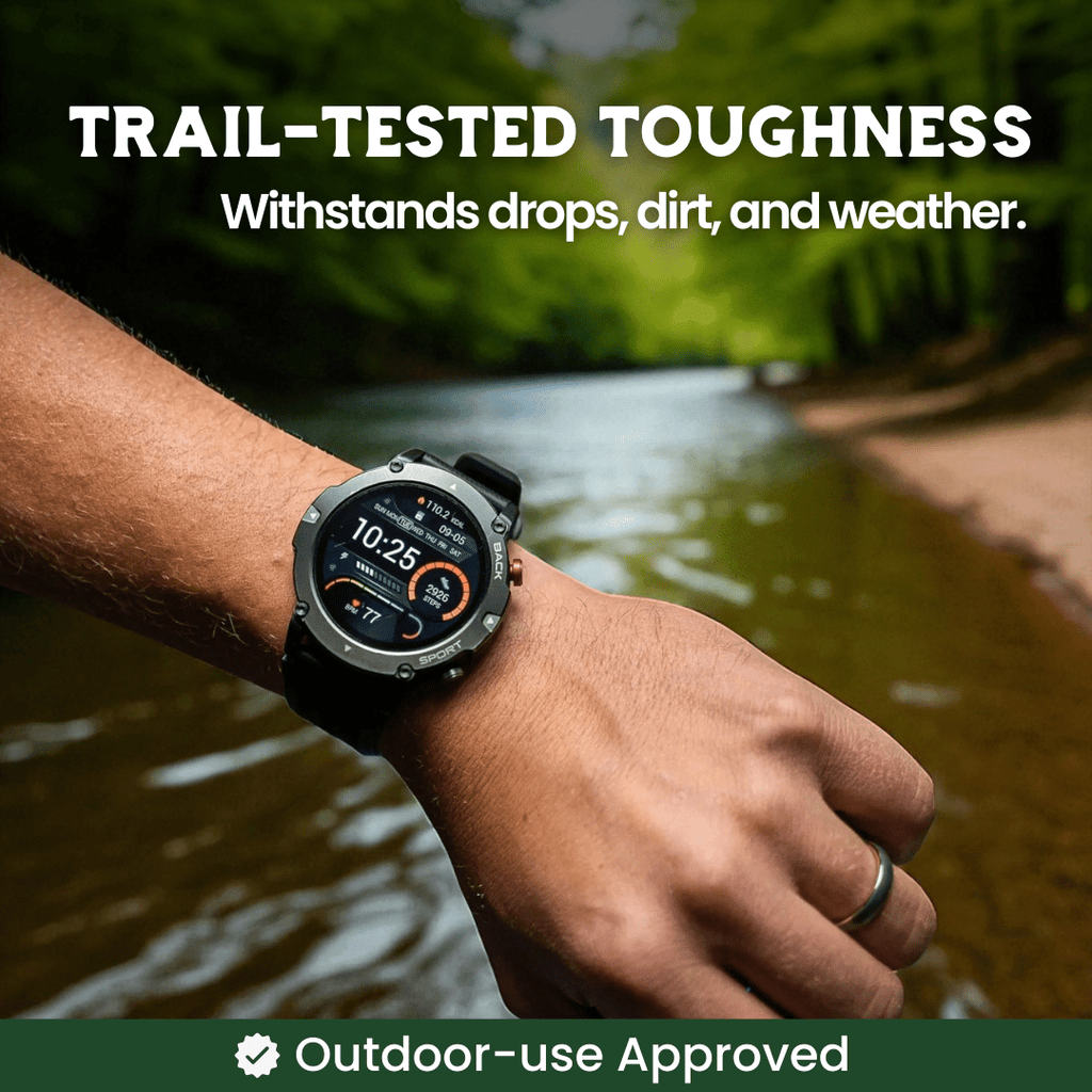 RidgeNova X Outdoor Smartwatch — Satellite GPS, Digital Compass, Comprehensive Health Monitoring