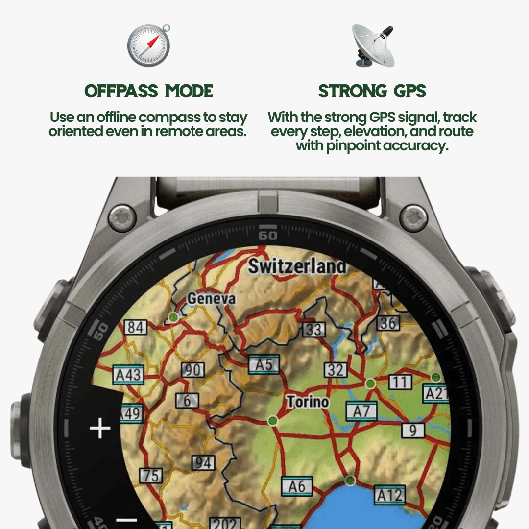 RidgeNova X Outdoor Smartwatch — Satellite GPS, Digital Compass, Comprehensive Health Monitoring