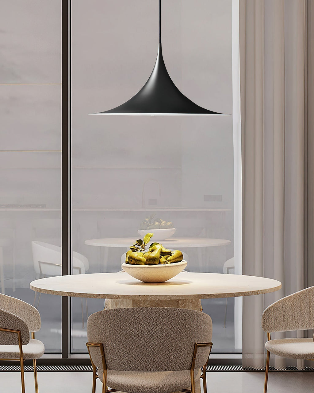 Pendant Lamp Slim Neck and Wide Flare Contemporary Dining | ventumra