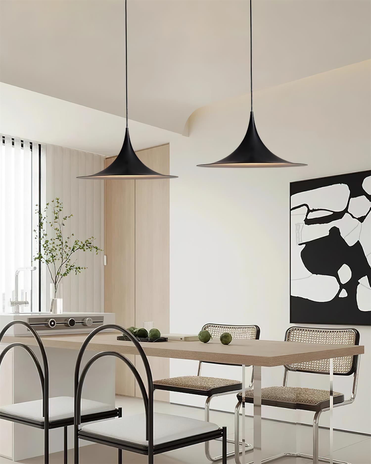 Pendant Lamp Slim Neck and Wide Flare Contemporary Dining | ventumra