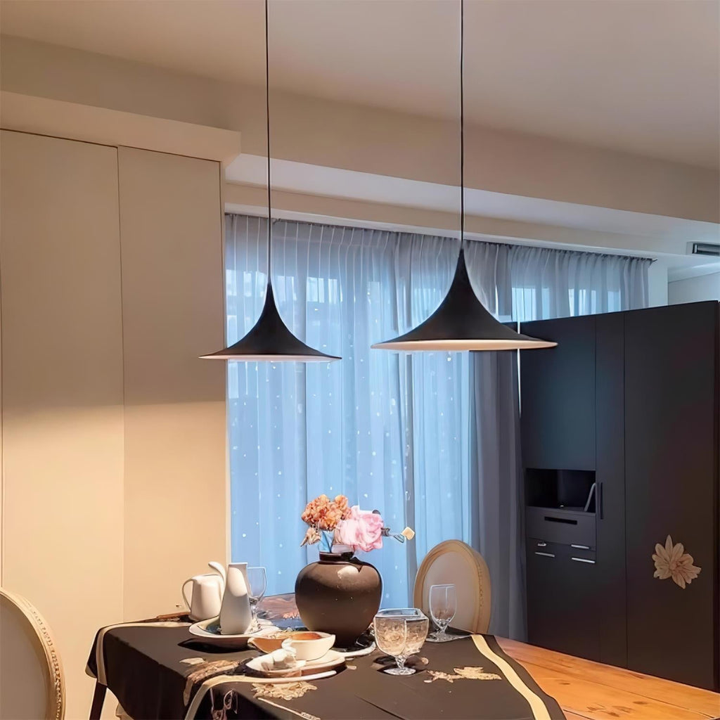 Pendant Lamp Slim Neck and Wide Flare Contemporary Dining | ventumra