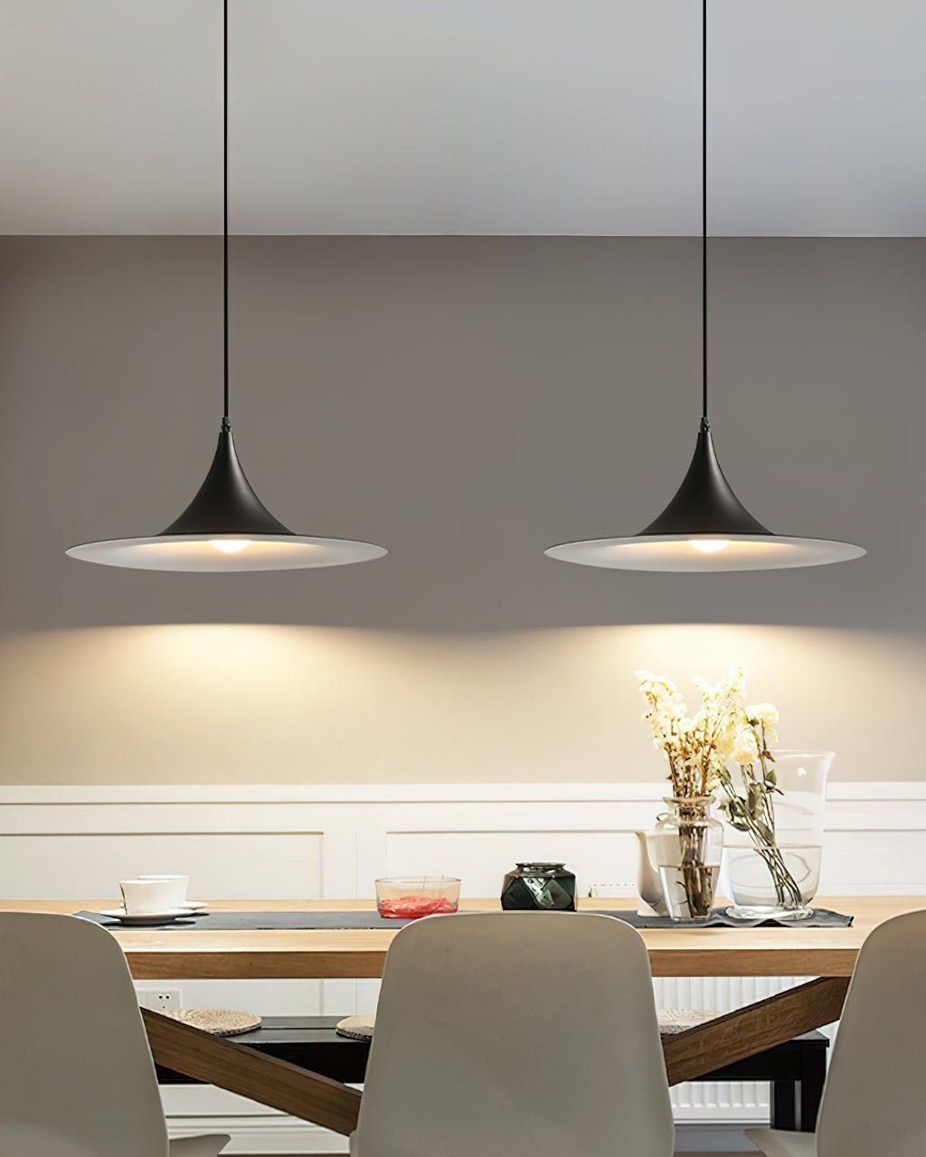 Pendant Lamp Slim Neck and Wide Flare Contemporary Dining | ventumra