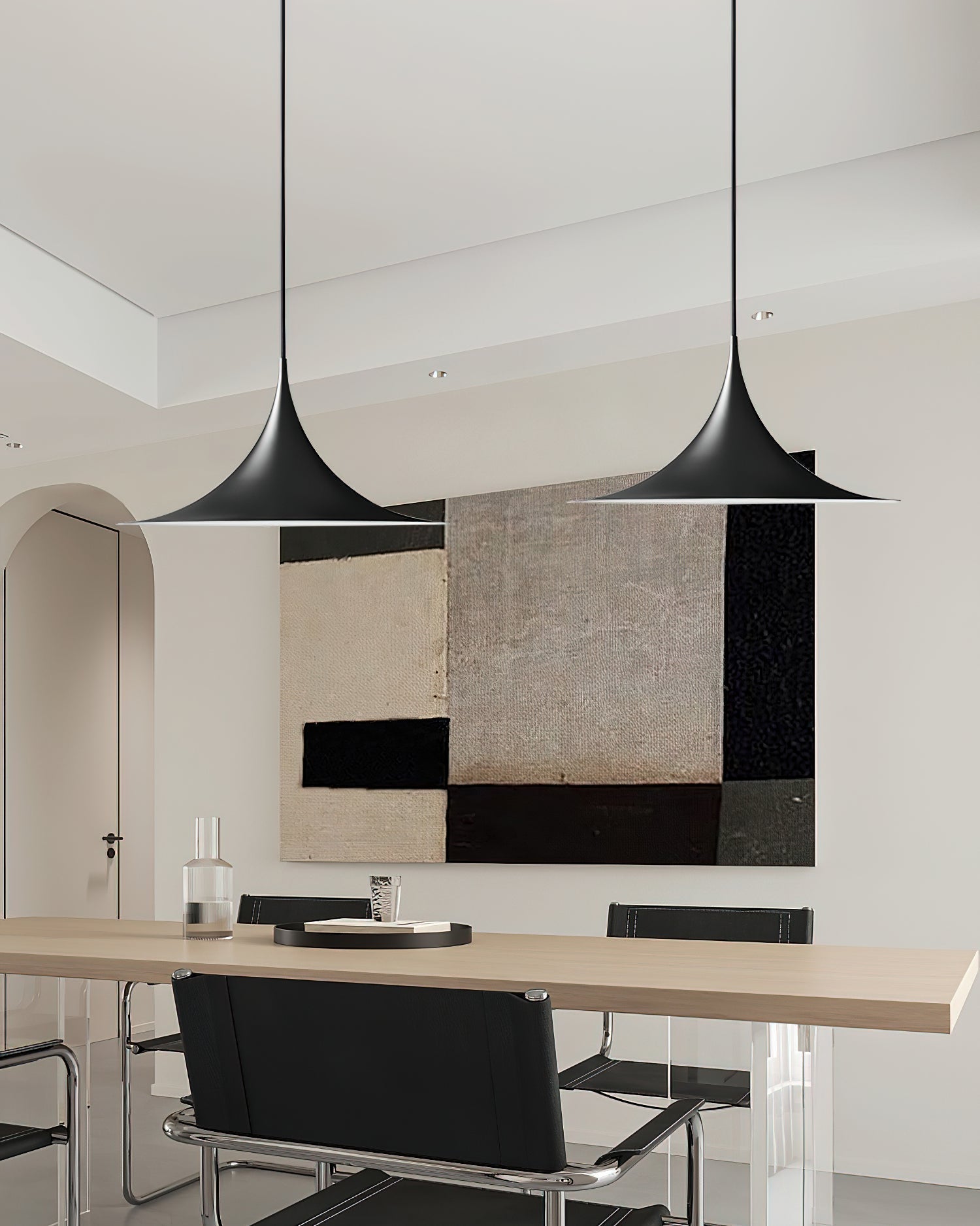 Pendant Lamp Slim Neck and Wide Flare Contemporary Dining | ventumra