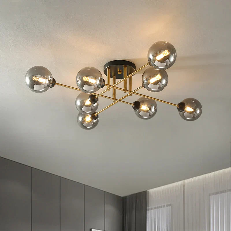 Arcadia Glass Globe Chandelier Modern Pendant Light