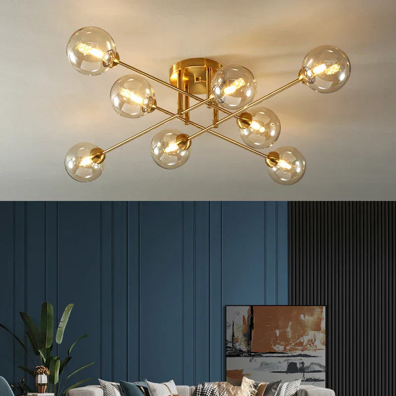 Arcadia Glass Globe Chandelier Modern Pendant Light