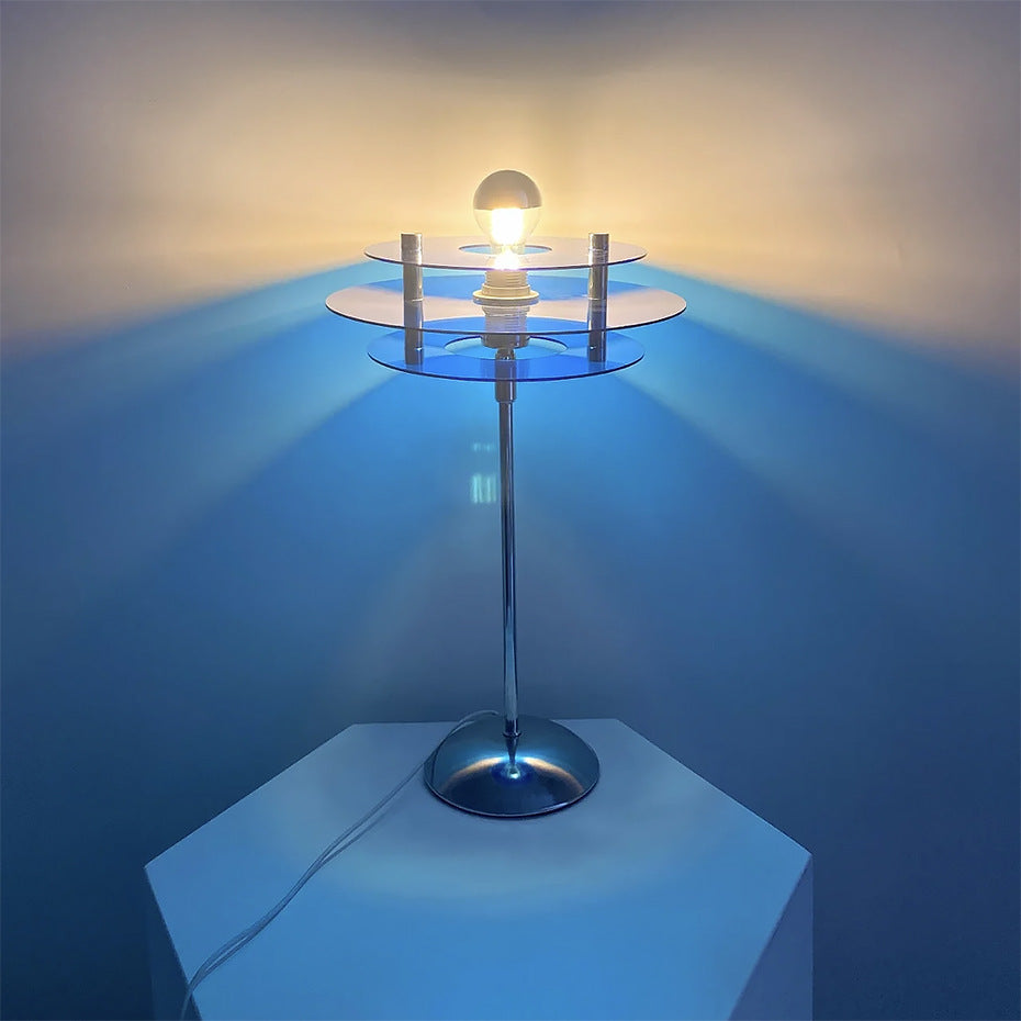 Nova Orb Table Lamp in Klein Blue with Reflective Discs