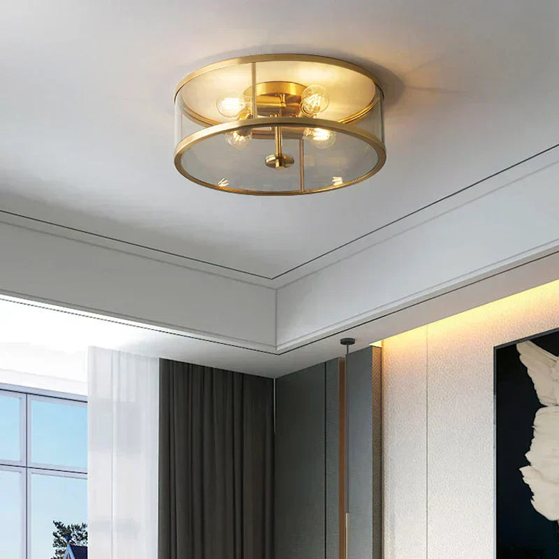 Elowen Copper Glass Chandelier | Nordic LED Pendant Light