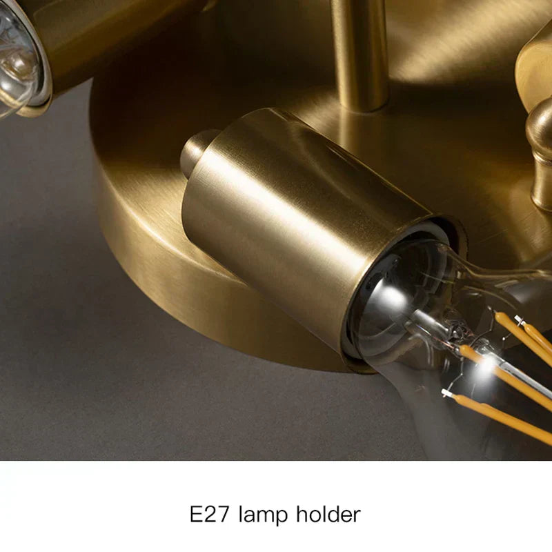 Elowen Copper Glass Chandelier | Nordic LED Pendant Light