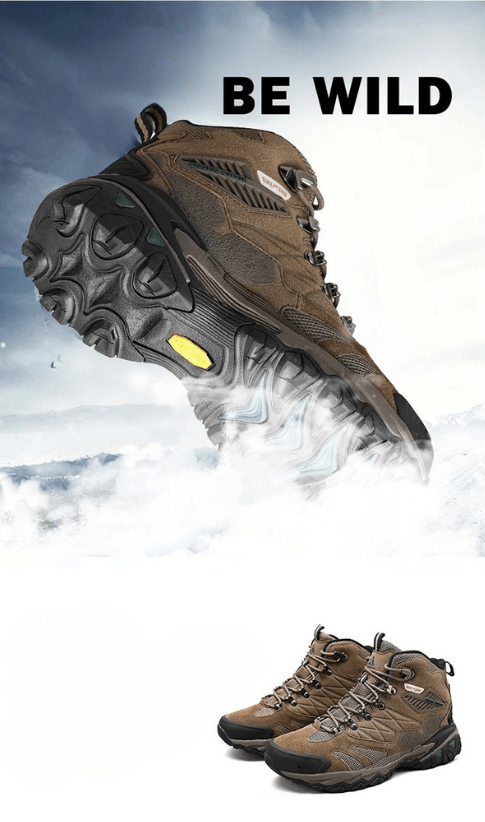 TrailForge Men's Trekking Boots — Breathable Suede, Rainproof Construction
