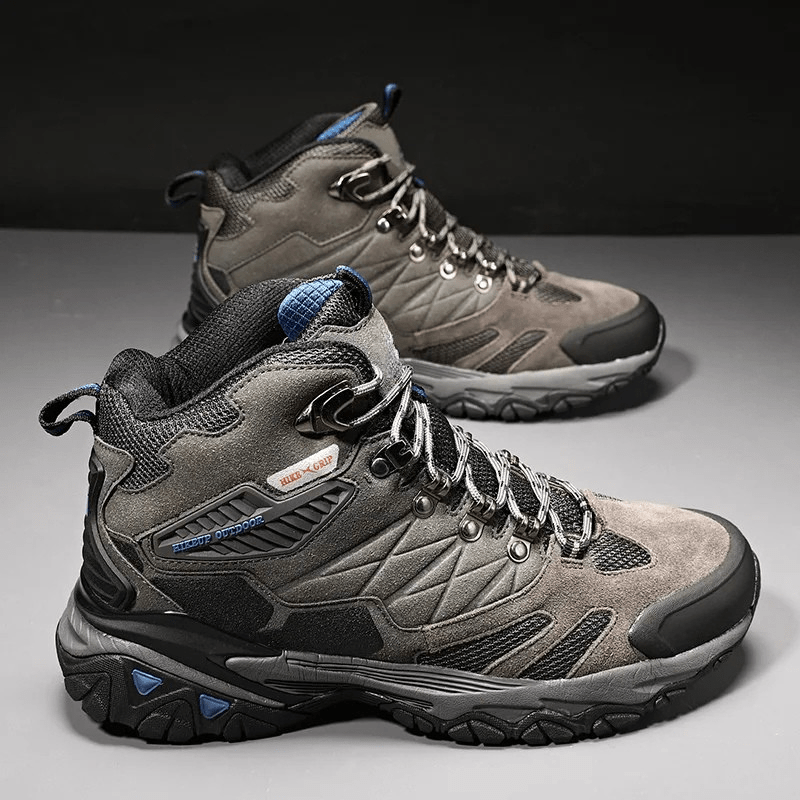 TrailForge Men's Trekking Boots — Breathable Suede, Rainproof Construction