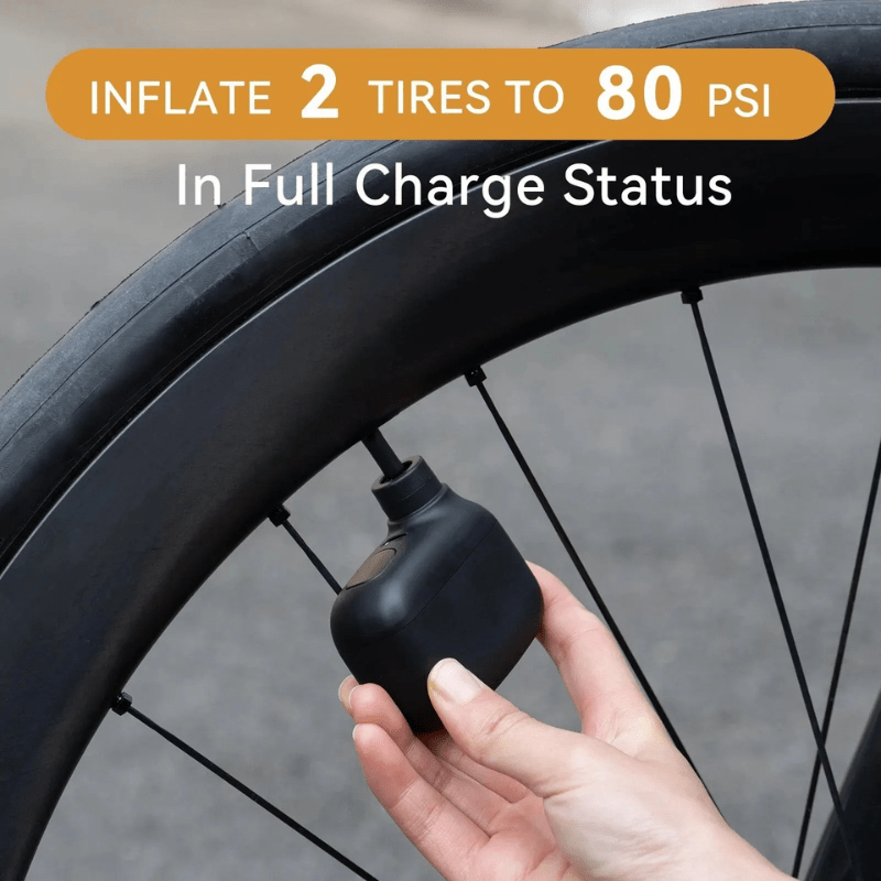 Rechargeable Mini Bike Pump — 100 PSI, USB-C Charging, Portable Design