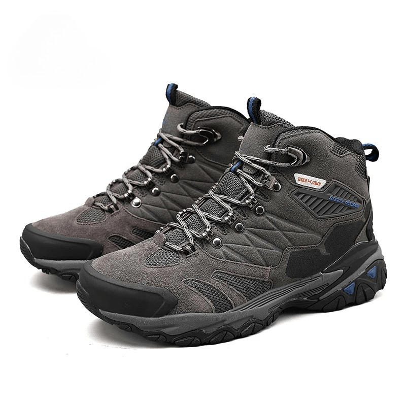 TrailForge Men's Trekking Boots — Breathable Suede, Rainproof Construction
