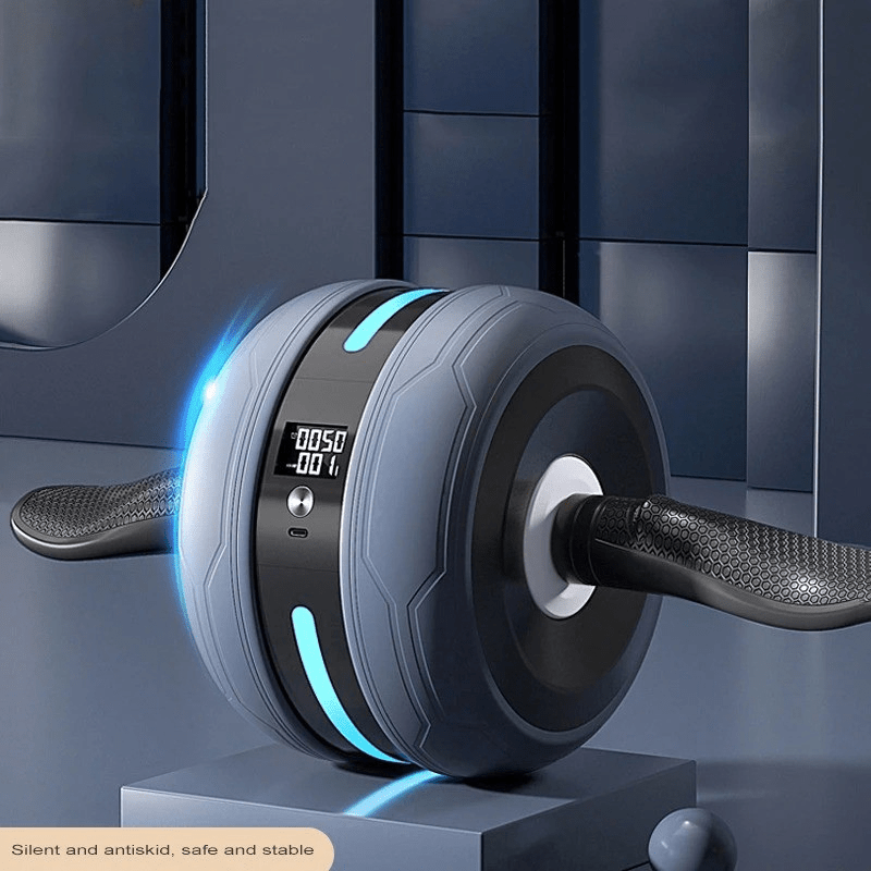 Roată pentru abdomen CorePulse — mecanism de revenire automată, contor digital
