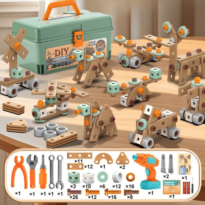 Ensemble d’outils CraftSmith de 100 pièces — Petite quincaillerie sûre, dès 3 ans