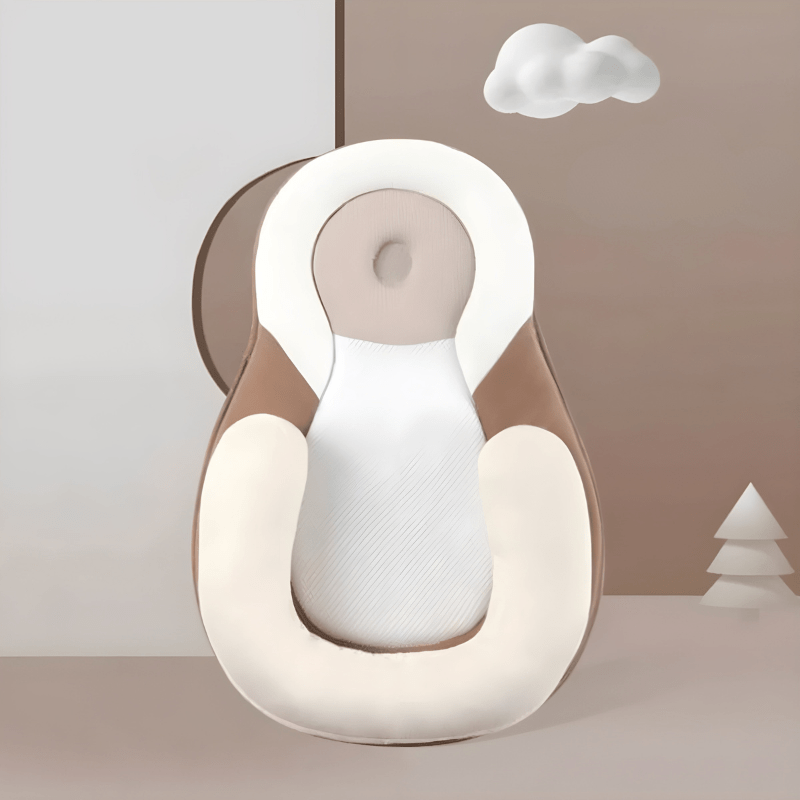 NurtureNest Ergonomic Baby Pillow — Curved Profile Positioning Cushion