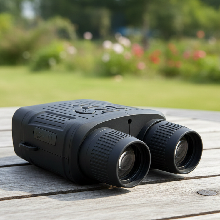 LumaGuard 300 Meter Range Night Vision Binoculars — Integrated Recording