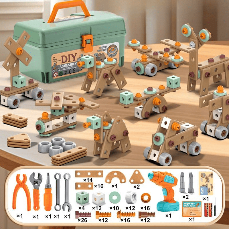 Ensemble d’outils CraftSmith de 100 pièces — Petite quincaillerie sûre, dès 3 ans
