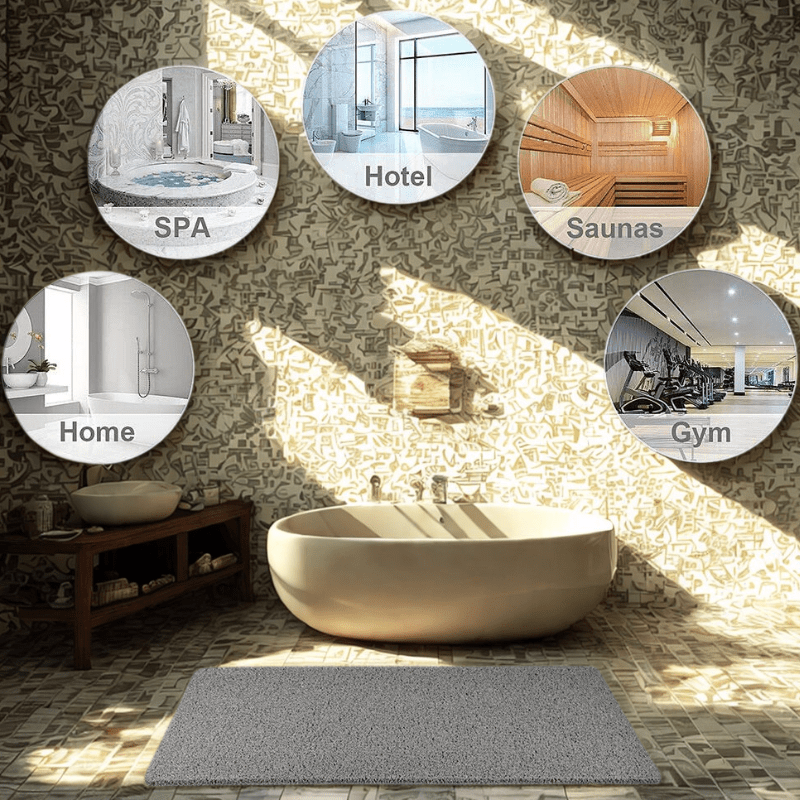 AquaGuard Non Slip Shower Mat — Optimized Hygienic Drainage System