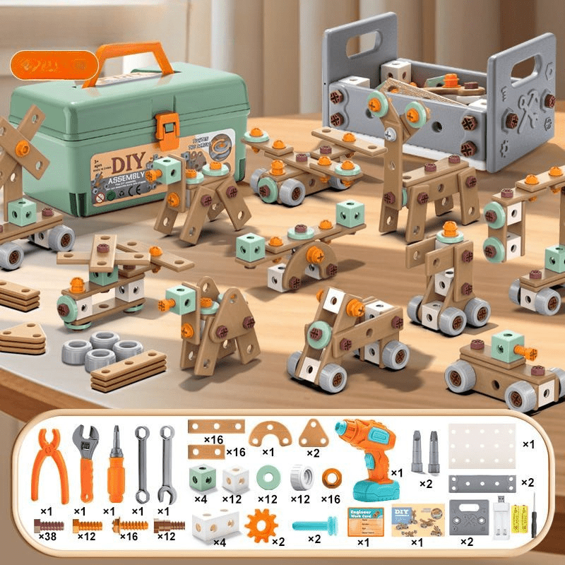 Ensemble d’outils CraftSmith de 100 pièces — Petite quincaillerie sûre, dès 3 ans