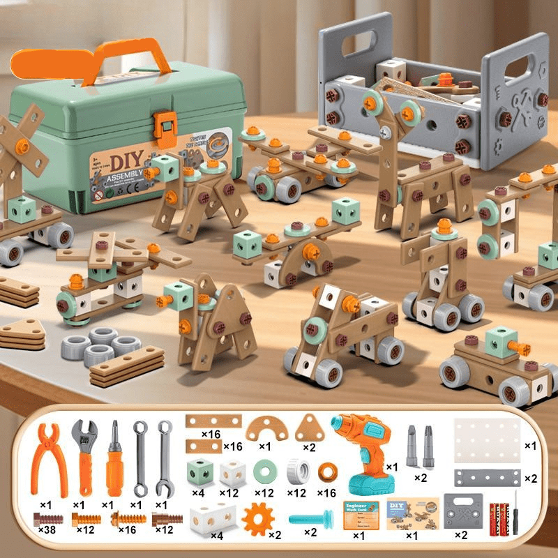 Ensemble d’outils CraftSmith de 100 pièces — Petite quincaillerie sûre, dès 3 ans