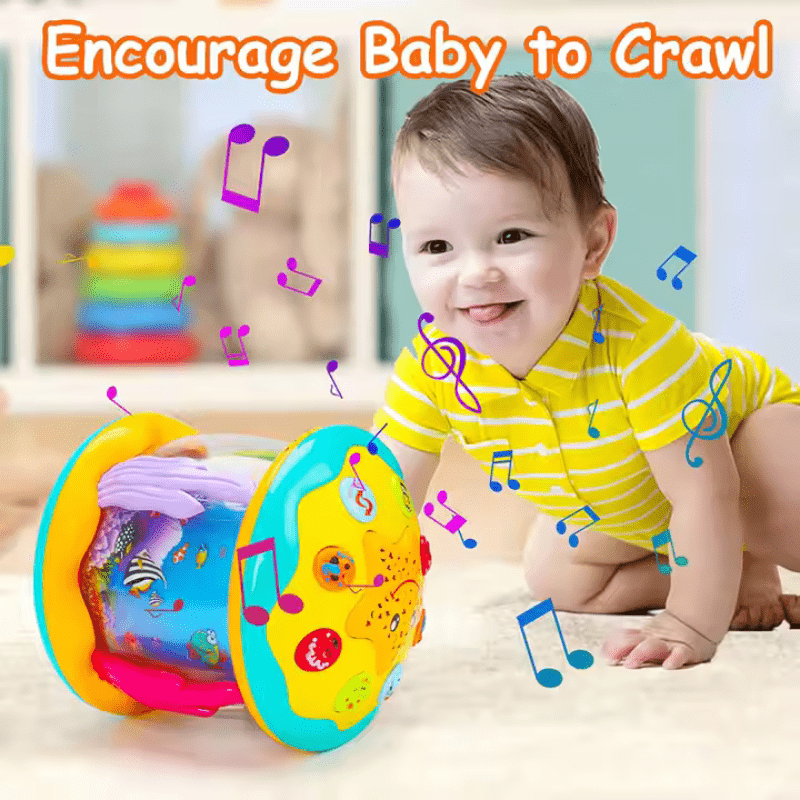 WhirlTone Musical Twirling Toy — Rotating Ocean Lights, Soft Tunes