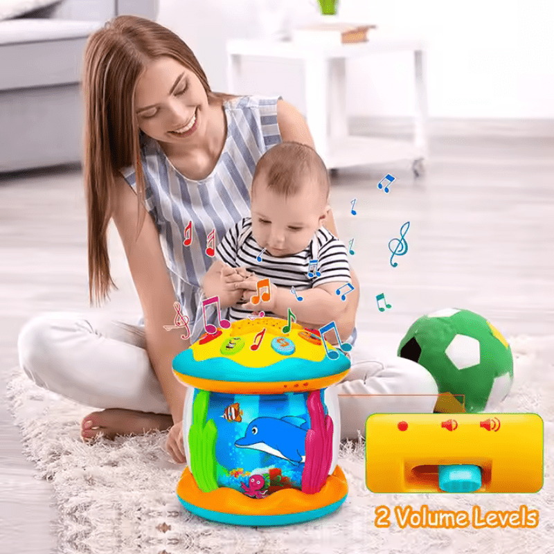 WhirlTone Musical Twirling Toy — Rotating Ocean Lights, Soft Tunes