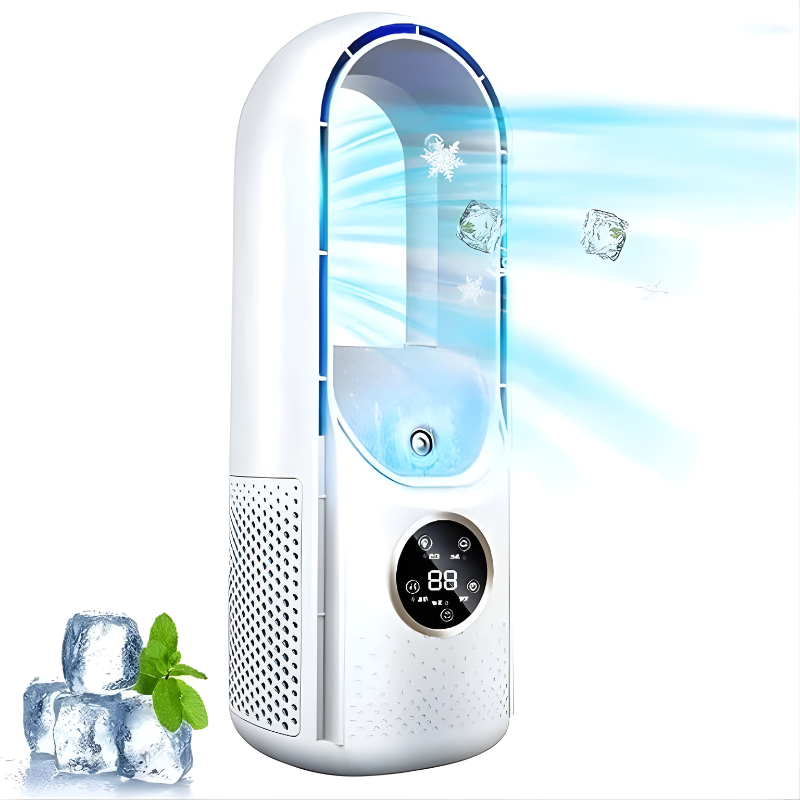 Portable Bladeless Air Conditioner Fan — Quiet Cooling Breeze